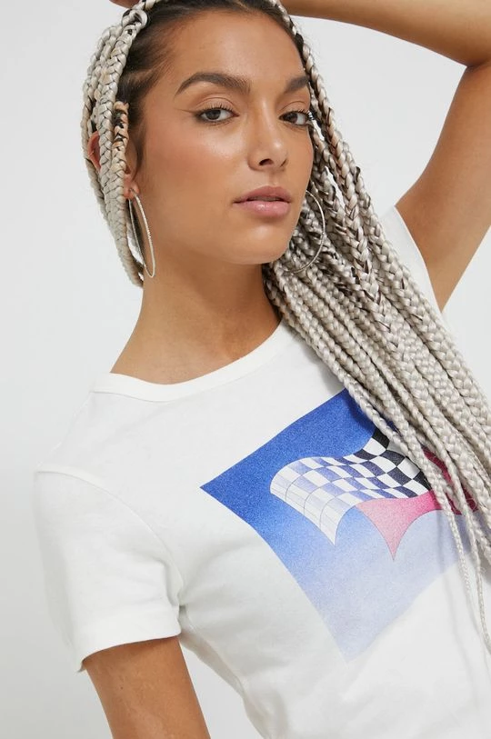 Γυναικεία Κοντομάνικο Βαμβακερό μπλουζάκι Vans άσπρο 6 Γυναικεία Κοντομάνικο Βαμβακερό μπλουζάκι Vans άσπρο - Image 4