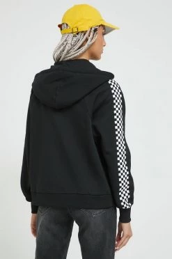 Γυναικεία Με φερμουάρ Βαμβακερή μπλούζα Vans χρώμα: μαύρο, -Vans Κατάστημα unnamed file 110