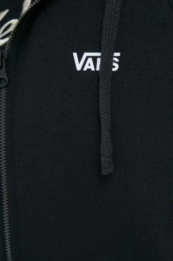 Γυναικεία Με φερμουάρ Βαμβακερή μπλούζα Vans χρώμα: μαύρο, -Vans Κατάστημα unnamed file 112