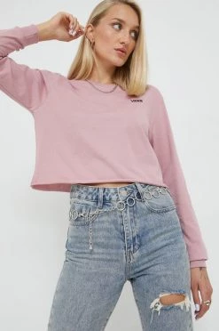 Γυναικεία Μακρυμάνικο Βαμβακερή μπλούζα με μακριά μανίκια Vans ροζ