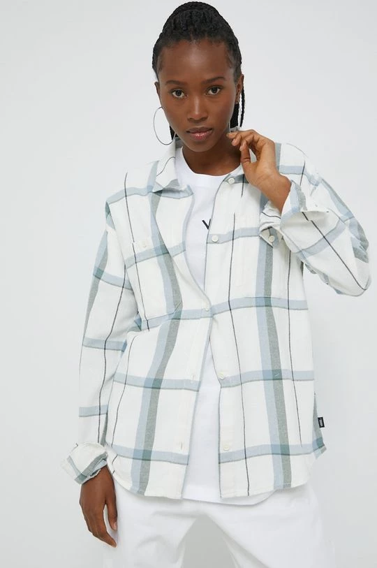 Γυναικεία Πουκάμισα Βαμβακερό πουκάμισο Vans μπεζ, 6 Γυναικεία Πουκάμισα Βαμβακερό πουκάμισο Vans μπεζ, - Image 4