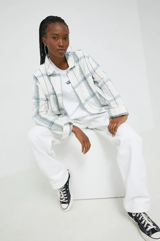 Γυναικεία Πουκάμισα Βαμβακερό πουκάμισο Vans μπεζ, 7 Γυναικεία Πουκάμισα Βαμβακερό πουκάμισο Vans μπεζ, - Image 5