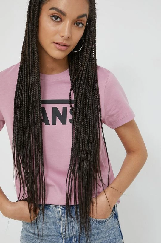 Γυναικεία Κοντομάνικο Βαμβακερό μπλουζάκι Vans ροζ 4 Γυναικεία Κοντομάνικο Βαμβακερό μπλουζάκι Vans ροζ - Image 2