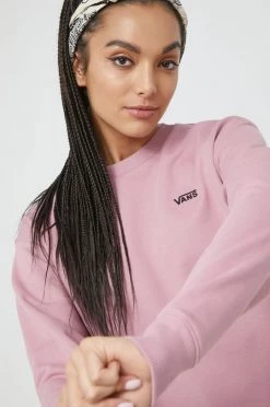 Γυναικεία Χωρίς φερμουάρ Βαμβακερή μπλούζα Vans χρώμα: ροζ, -Vans Κατάστημα unnamed file 1272