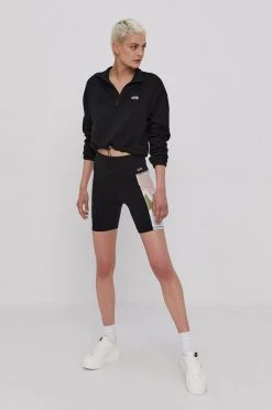 Γυναικεία Χωρίς φερμουάρ Βαμβακερή μπλούζα Vans χρώμα: μαύρο