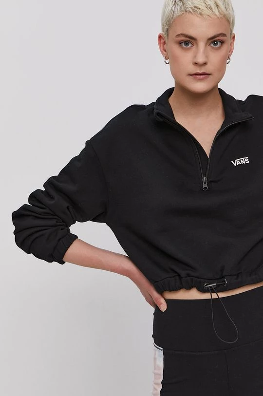 Γυναικεία Χωρίς φερμουάρ Βαμβακερή μπλούζα Vans χρώμα: μαύρο 4 Γυναικεία Χωρίς φερμουάρ Βαμβακερή μπλούζα Vans χρώμα: μαύρο - Image 2