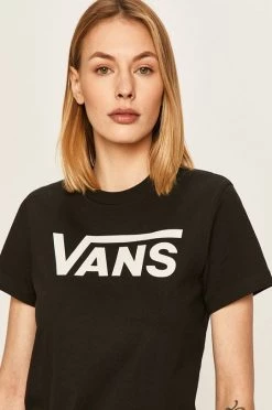 Γυναικεία Κοντομάνικο Vans - Top μαύρο