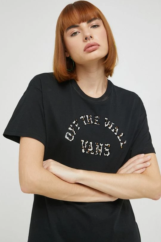 Γυναικεία Κοντομάνικο Βαμβακερό μπλουζάκι Vans μαύρο 6 Γυναικεία Κοντομάνικο Βαμβακερό μπλουζάκι Vans μαύρο - Image 4