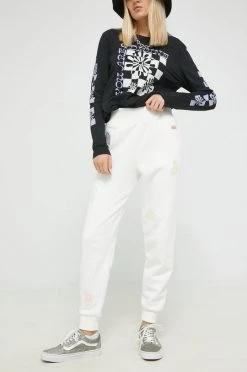 Γυναικεία Παντελόνια φόρμας Παντελόνι φόρμας Vans άσπρο