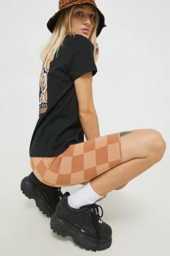 Γυναικεία Κοντομάνικο Βαμβακερό μπλουζάκι Vans μαύρο