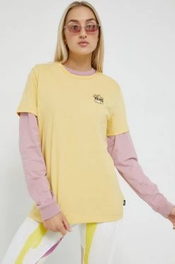 Γυναικεία Κοντομάνικο Βαμβακερό μπλουζάκι Vans κίτρινο -Vans Κατάστημα unnamed file 1581