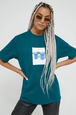 Γυναικεία Κοντομάνικο Βαμβακερό μπλουζάκι Vans πράσινο -Vans Κατάστημα unnamed file 1606