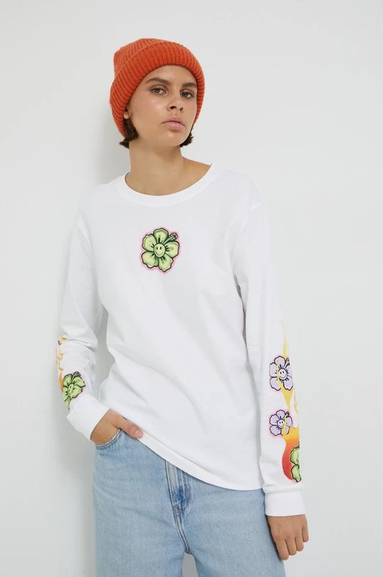 Γυναικεία Μακρυμάνικο Βαμβακερή μπλούζα με μακριά μανίκια Vans άσπρο 6 Γυναικεία Μακρυμάνικο Βαμβακερή μπλούζα με μακριά μανίκια Vans άσπρο - Image 4