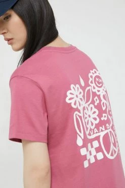 Γυναικεία Κοντομάνικο Βαμβακερό μπλουζάκι Vans μοβ