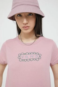 Γυναικεία Κοντομάνικο Βαμβακερό μπλουζάκι Vans ροζ