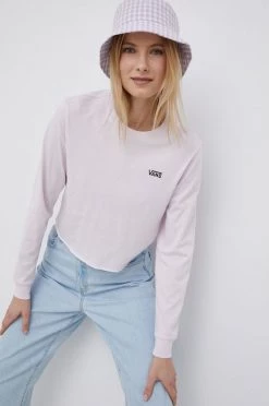 Γυναικεία Μακρυμάνικο Βαμβακερό πουκάμισο με μακριά μανίκια Vans μοβ