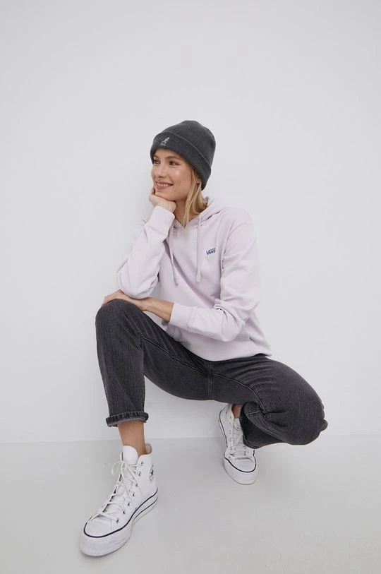 Γυναικεία Χωρίς φερμουάρ Βαμβακερή μπλούζα Vans χρώμα: μοβ, 4 Γυναικεία Χωρίς φερμουάρ Βαμβακερή μπλούζα Vans χρώμα: μοβ, - Image 2