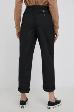 Γυναικεία Υφασμάτινα Παντελόνι Vans χρώμα: μαύρο, -Vans Κατάστημα unnamed file 1922