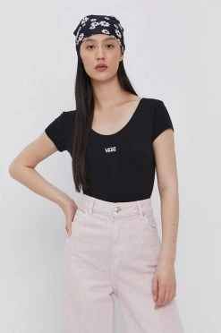 Γυναικεία Αμάνικος Μπλουζάκι Vans χρώμα: μαύρο -Vans Κατάστημα unnamed file 2019