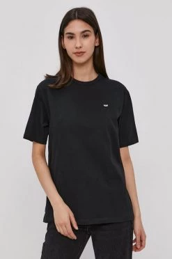 Γυναικεία Κοντομάνικο Μπλουζάκι Vans χρώμα: μαύρο