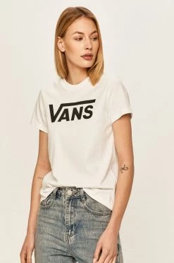 Γυναικεία Κοντομάνικο Vans - Top λευκό