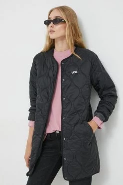 Γυναικεία Μακριά μπουφάν Μπουφάν δυο όψεων Vans μαύρο,