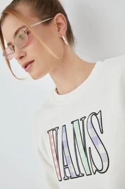 Γυναικεία Χωρίς φερμουάρ Βαμβακερή μπλούζα Vans χρώμα: μπεζ, -Vans Κατάστημα unnamed file 2289