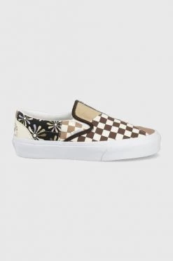 Γυναικεία Χαμηλά Πάνινα παπούτσια Vans Ua Classic Slip-on Patchwork χρώμα: καφέ