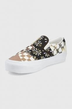 Γυναικεία Χαμηλά Πάνινα παπούτσια Vans Ua Classic Slip-on Patchwork χρώμα: καφέ -Vans Κατάστημα unnamed file 2379