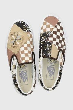 Γυναικεία Χαμηλά Πάνινα παπούτσια Vans Ua Classic Slip-on Patchwork χρώμα: καφέ -Vans Κατάστημα unnamed file 2380