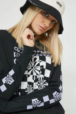 Γυναικεία Μακρυμάνικο Βαμβακερή μπλούζα με μακριά μανίκια Vans μαύρο