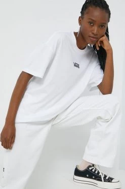 Γυναικεία Κοντομάνικο Βαμβακερό μπλουζάκι Vans άσπρο