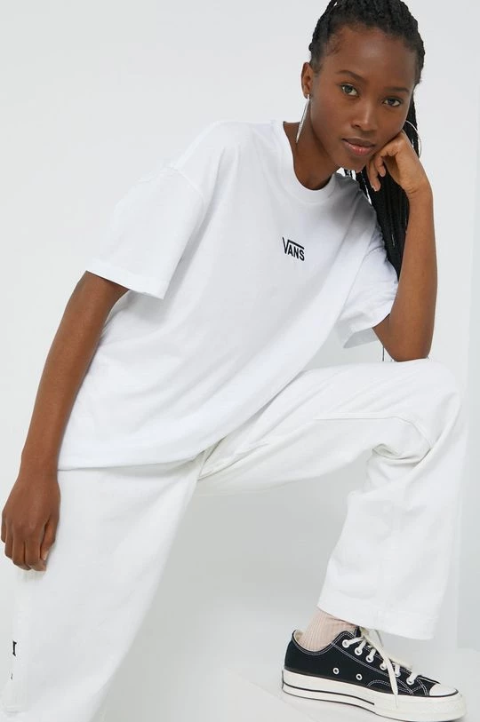 Γυναικεία Κοντομάνικο Βαμβακερό μπλουζάκι Vans άσπρο 3 Γυναικεία Κοντομάνικο Βαμβακερό μπλουζάκι Vans άσπρο