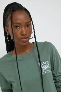 Γυναικεία Μακρυμάνικο Βαμβακερή μπλούζα με μακριά μανίκια Vans πράσινο -Vans Κατάστημα unnamed file 2748