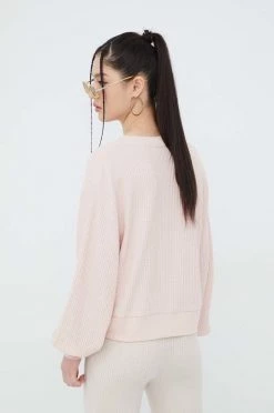 Γυναικεία Χωρίς φερμουάρ Βαμβακερή μπλούζα Vans χρώμα: ροζ, -Vans Κατάστημα unnamed file 2767