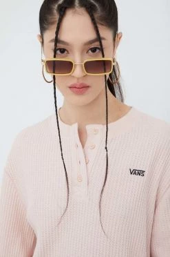 Γυναικεία Χωρίς φερμουάρ Βαμβακερή μπλούζα Vans χρώμα: ροζ, -Vans Κατάστημα unnamed file 2768