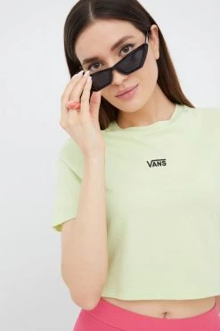 Γυναικεία Κοντομάνικο Βαμβακερό μπλουζάκι Vans πράσινο