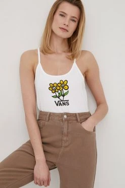 Γυναικεία Αμάνικος Top Vans χρώμα: άσπρο