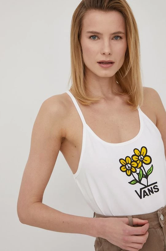 Γυναικεία Αμάνικος Top Vans χρώμα: άσπρο 4 Γυναικεία Αμάνικος Top Vans χρώμα: άσπρο - Image 2