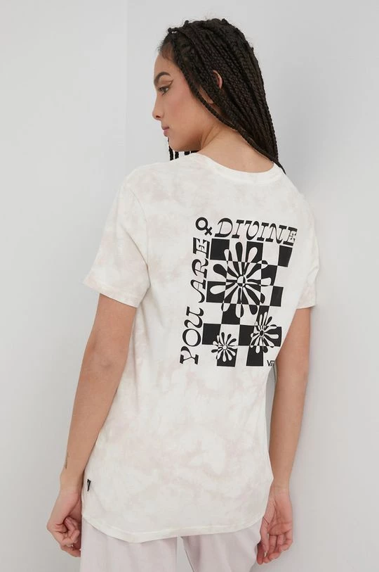 Γυναικεία Κοντομάνικο Βαμβακερό μπλουζάκι Vans μπεζ 3 Γυναικεία Κοντομάνικο Βαμβακερό μπλουζάκι Vans μπεζ