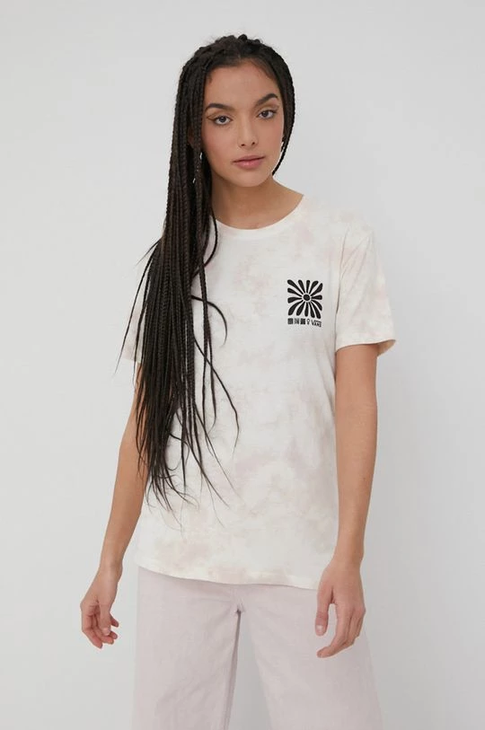 Γυναικεία Κοντομάνικο Βαμβακερό μπλουζάκι Vans μπεζ 4 Γυναικεία Κοντομάνικο Βαμβακερό μπλουζάκι Vans μπεζ - Image 2