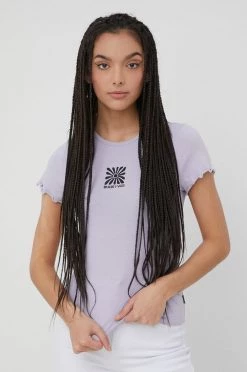 Γυναικεία Κοντομάνικο Μπλουζάκι Vans χρώμα: μοβ