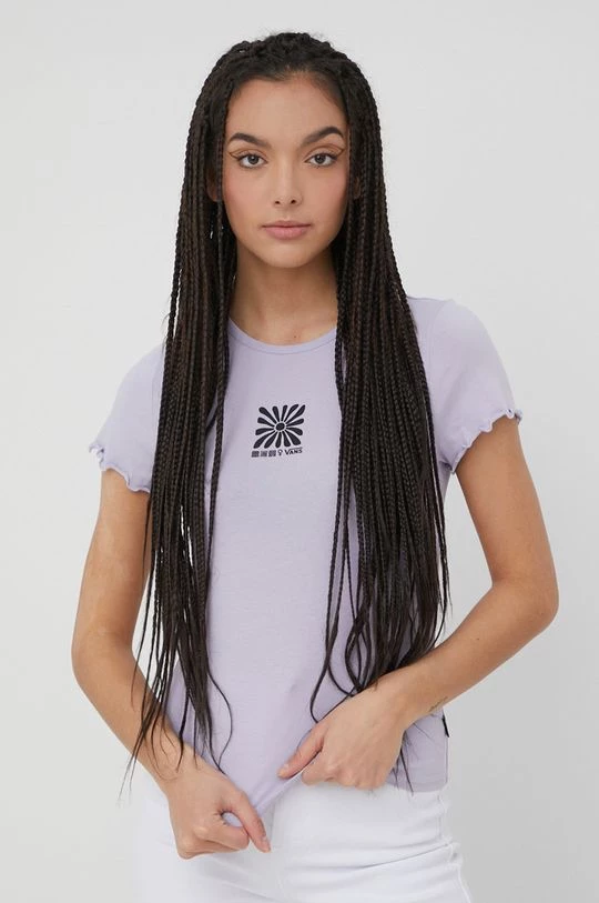 Γυναικεία Κοντομάνικο Μπλουζάκι Vans χρώμα: μοβ 3 Γυναικεία Κοντομάνικο Μπλουζάκι Vans χρώμα: μοβ