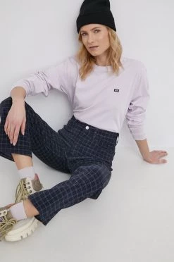 Γυναικεία Μακρυμάνικο Βαμβακερό πουκάμισο με μακριά μανίκια Vans μοβ