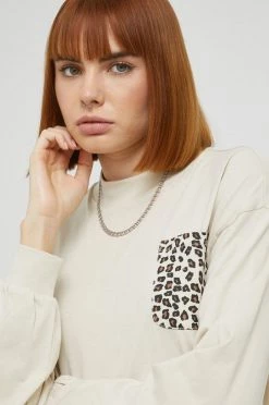 Γυναικεία Μακρυμάνικο Βαμβακερή μπλούζα με μακριά μανίκια Vans μπεζ, -Vans Κατάστημα unnamed file 307