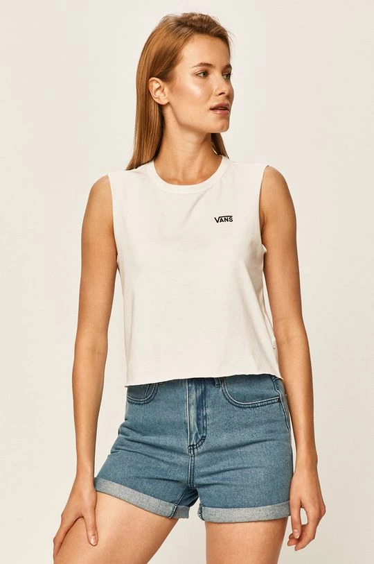Γυναικεία Αμάνικος Vans - Top λευκό 3 Γυναικεία Αμάνικος Vans - Top λευκό