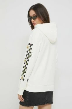 Γυναικεία Χωρίς φερμουάρ Βαμβακερή μπλούζα Vans χρώμα: μπεζ, με κουκούλα -Vans Κατάστημα unnamed file 317