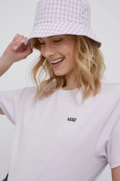 Γυναικεία Κοντομάνικο Βαμβακερό μπλουζάκι Vans μοβ