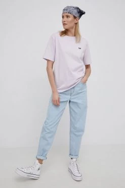 Γυναικεία Κοντομάνικο Βαμβακερό μπλουζάκι Vans μοβ