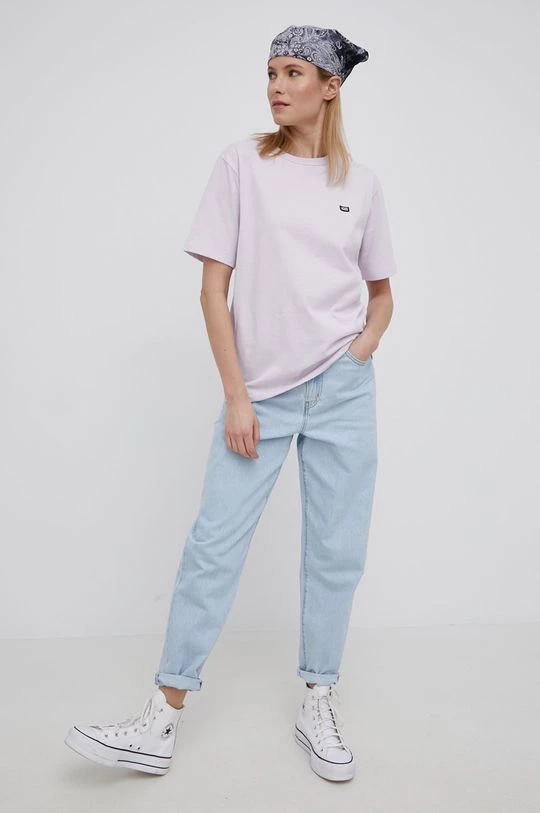 Γυναικεία Κοντομάνικο Βαμβακερό μπλουζάκι Vans μοβ 3 Γυναικεία Κοντομάνικο Βαμβακερό μπλουζάκι Vans μοβ